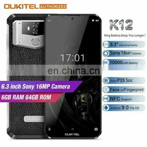 5V/6A Quick Charge Smartphone OUKITEL K12 6.3' MTK6765 Octa-core 6GB+64GB 10000mAh Battery Best Quality Android 9.0 4G Mobile thumbnail-3