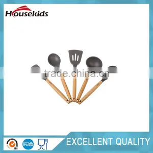 Bamboo and Silicone Kitchen Utensil Set Eco-Friendly thumbnail-1