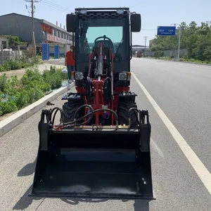Garden Cleaning Snow Mini 4WD Loader HZM 807 Small Front Loader With Trailer thumbnail-5