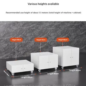 Modern Office Printer Stand Cabinet With Drawers | Quiet Rolling Base for Corporate Offices in New York | Durable Steel Construction thumbnail-3