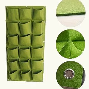 Customizable 4/6/7/12/36 Pockets Vertical Garden Planter Wall Hanging Fabric Planting Bags for Green Wall thumbnail-5