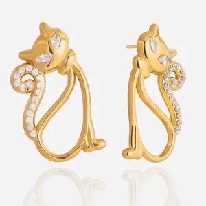 Fashion Stainless Steel Water Drop Vacuum Earrings for Women Wholesale thumbnail-4