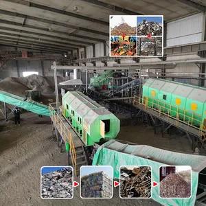 Slag Soil Waste Brick Stone Sorting Machine Solid Waste Trommel Screening Machine EPC thumbnail-1