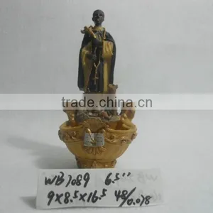 Polyresin Religious Holy Cup With Saint Figurine for Sale thumbnail-4