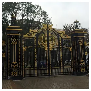 China FancyWrought Iron Gates Aluminum Gate Design For Home thumbnail-2