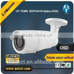 High Resolution COMS 2.8-12mm Vari Focal Lens 1080P AHD Bullet CCTV Camera 2.0 MP Color IR Waterproof HD Video Bullet Camera thumbnail-1
