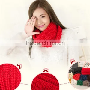 Hot Selling Fashion Infinity Solid Color Knitting Scarf for Women thumbnail-3