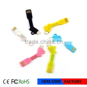 Original Retail Package Fashion Protable Charger Micro USB KeyChain Cable Keyring USB Charger Cable thumbnail-2