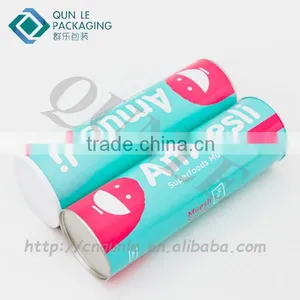 Custom Round Shaped Rigid Mixed Cereals Paper Can thumbnail-2