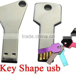 Custom Metal USB Key Shape Metal USB Flash Drive 2gb/4gb thumbnail-1