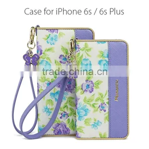 Two-Tone Color PU Leather Cell Phone/Mobile Phone Case/Booklet for IPhone 6/6plus for Lady/Female thumbnail-1