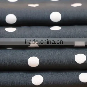 Summer Top Selling Women Dresses Cupro Type100%viscose Twill Dot Print Fabric thumbnail-2