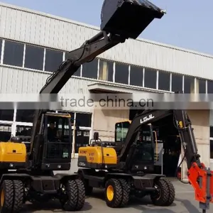 Remote Control Excavator, Hitachi Excavator, Atv Backhoe Excavator,LG680 Excavator, Walking Wheel Excavator, 8T Wheel Excavator thumbnail-1
