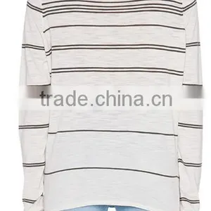 2016 Spring/summer High Qaulity Crew Neck Long Sleeve Plain Body With Hotfix Pullover Sweater thumbnail-1