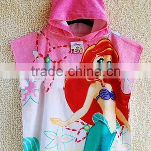 100% Cotton Beach Hooded Towel Ponchos Pattern for Baby thumbnail-1