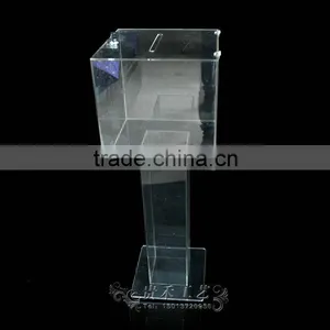 High Quality Transparent Acrylic Fund Box for Fund Raising thumbnail-3