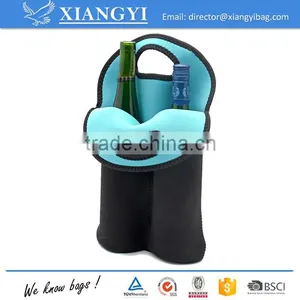 Wine Tote Bag Bottles Neoprene Insulated Wine Bag thumbnail-1