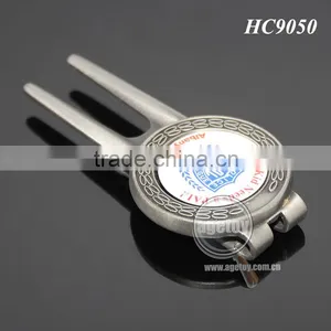 New York League Team Souvenir Print Logo Custom Alloy Antique Silver Plated Metal Golf Divot Tool thumbnail-4