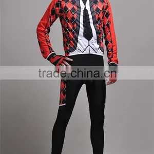 2014 New Design Wholesale Cycling Bib TightsLycra Fleece Fabrics Padded Winter Cycling Wear Bike Clothing Cycle Set thumbnail-1