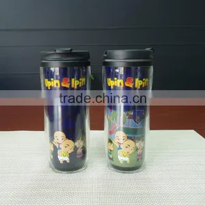 13oz Custom Logo Double Wall Plastic Color Changing Magic Coffee Cup thumbnail-2