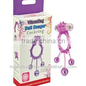 3 Balls Vibe Cock Ring Sex Products, Hot Sex Male Sex Toys thumbnail-1