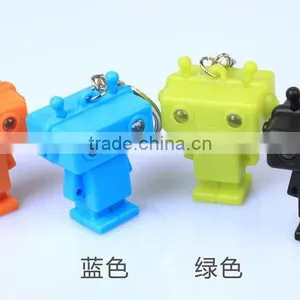 Cheap Plastic Robot LED Light Flash Keychain thumbnail-6