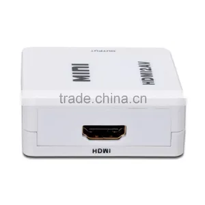 Mini 720p 1080p HD HDMI to RCA Composite Audio AV CVBS Adapter NTSC Video Converter thumbnail-5