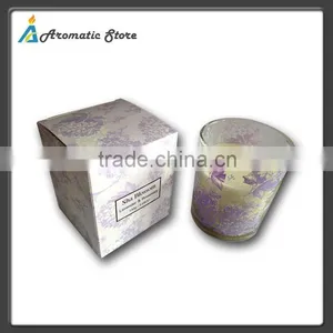 Soybean Wax Candle in Decal Glass Jar thumbnail-1