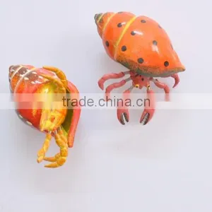 4 Inch Plastic Lobster in Artificial Conch Shell 3D Fridge Magnet thumbnail-1