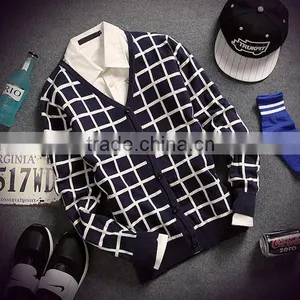 2015 Winter Men's V-neck Long-sleeved Show Thin Sweater Knit Cardigan for Korean Style Sweater thumbnail-3