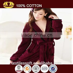 Factory Wholesale Luaury Cotton Sexy Women Bathrobe thumbnail-1