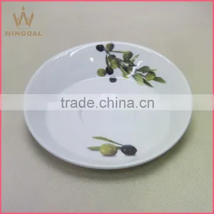 Porcelain Dinner Set With Olive Decal thumbnail-5