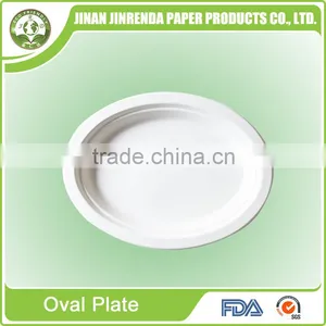 Disposable Baggase Pulp10 /12 Inch Oval Party Plate thumbnail-2