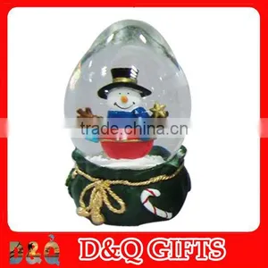 Egg Shaped Christmas Water Globe,snow Globe thumbnail-1