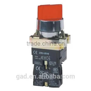 GB2-BK3462 CNGAD Red Illuminated Selector 2 Position Locked Push Button Switch thumbnail-1