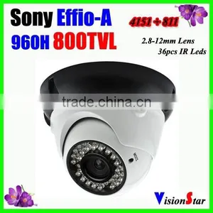 Sony Effio-A CXD4151GG 2.8-12MM Zoom Lens 36Pcs IR Leds 800 TVL OSD Menu Security Dome Indoor/Outdoor CCTV Camera Vision Star thumbnail-1