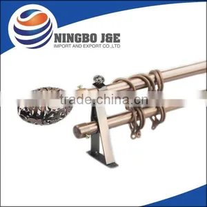 Fashion Design Plating Iron Double Curtain Rod for Home Decoration thumbnail-1