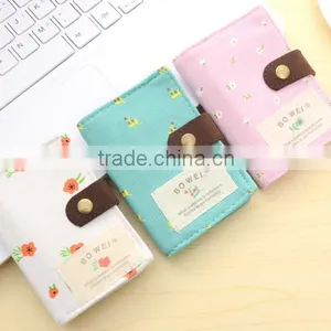Multifunctional Flowers Printing ID Card Holder With Snap Closure Made in China thumbnail-1