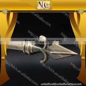 Arrow-shaped Decorative Chrome Metal Screw Curtain Rod Finials thumbnail-1