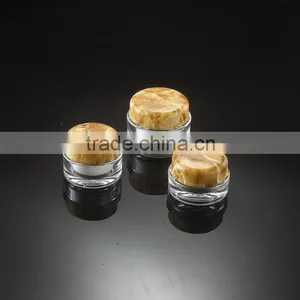 Marble Pattern Cosmetic Packaging Round Face Cream Jar thumbnail-1
