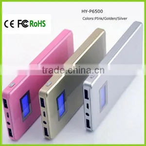 High Quality Metal Cover Dual Ports LCD Display Power Bank 6000mah thumbnail-4