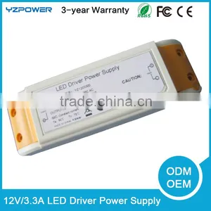 12V 3.3A LED Driver Power Supply IP65 Indoor 40W for LED Light thumbnail-1