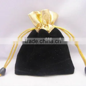 Velvet Pouch With Gold Mouth for Jewelry thumbnail-1