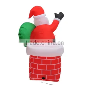 Inflatable Santa Claus in Chimney,customized Inflatable Santa Claus for Christmas thumbnail-3