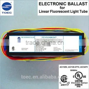 T12 110W 347V Electronic Ballast , 5-year Warranty , CULus and CSA Certificated thumbnail-1
