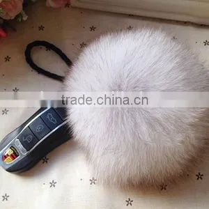 Fox Fur Ball Key Chain / Fur Pom Poms / Fox Fur Keychain thumbnail-4