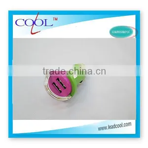 Multipurpose Colorful Dual USB Car Charger for IPad and Smart Phone thumbnail-1