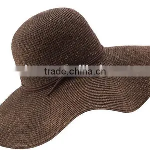 China Manufacture Top Sell Women's Straw Floppy Beach Hat thumbnail-2
