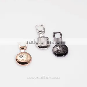 Hot Sales Round Double da Puller Zipper Slider for Bag Brightness B1-80024 thumbnail-2