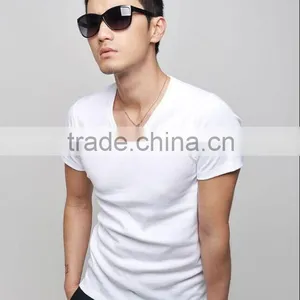 Short Sleeve Cotton V Neck T-shirt thumbnail-3